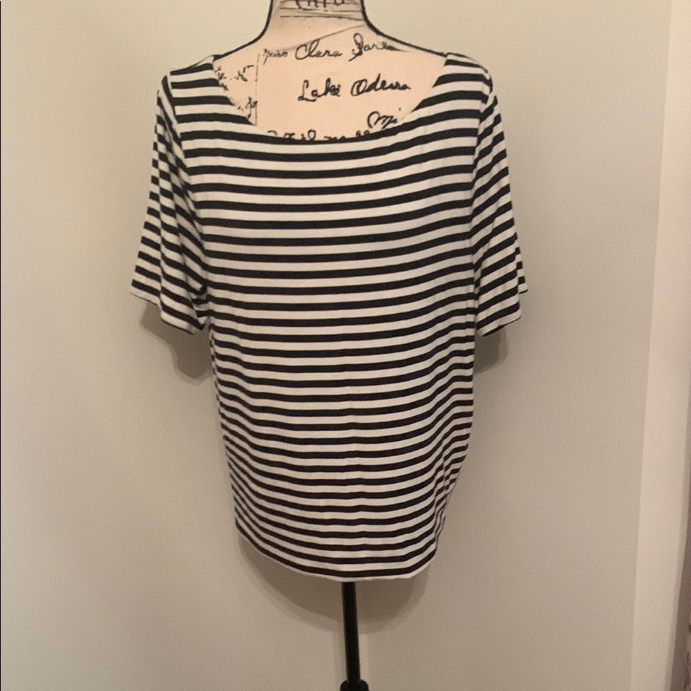 J. Crew Boxy Short Sleeve T-Shirt (Black & White)